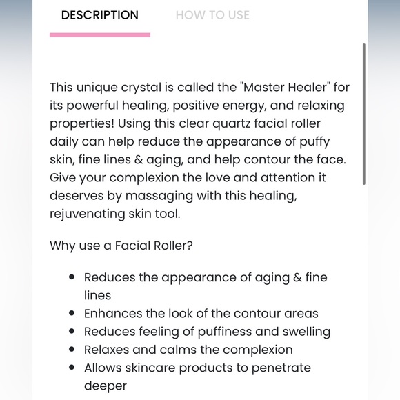 *NIB* Teami Blends Clear Quartz Facial Roller, The Master Healer - Picture 8 of 11